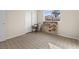 Neutral bedroom includes patterned carpet, closet, and a horse portrait by a window at 204 Cimarron Ct, Henderson, NV 89002