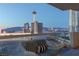 Relax on this balcony with great views of the city and the Sahara hotel at 2777 Paradise Rd # 1105, Las Vegas, NV 89109