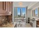 Breakfast nook featuring a spacious desk and floor-to-ceiling windows with city views at 2777 Paradise Rd # 1105, Las Vegas, NV 89109