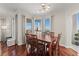 Charming dining room features a wooden table, large windows, and a great city view at 2777 Paradise Rd # 1105, Las Vegas, NV 89109
