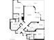 Detailed floor plan showing layout of rooms, including primary bath and bedroom at 2777 Paradise Rd # 1105, Las Vegas, NV 89109