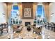 Stylish residents' lounge featuring a fireplace and comfortable seating areas at 2777 Paradise Rd # 1105, Las Vegas, NV 89109
