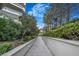 Landscaped pathway leading through lush greenery around the condo building at 2777 Paradise Rd # 1105, Las Vegas, NV 89109