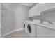 Laundry room with washer, dryer, and cabinets at 2891 Painted Lilly Dr, Las Vegas, NV 89135