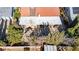 Aerial view of a shady backyard with lots of trees and a patio at 5873 Corazon Dr, Las Vegas, NV 89103