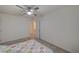 Bright bedroom with a double bed and access to bathroom at 7675 W Mistral Ave, Las Vegas, NV 89113