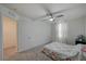 Comfortable bedroom with a double bed and ceiling fan at 7675 W Mistral Ave, Las Vegas, NV 89113