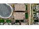 Aerial view of house and surrounding neighborhood at 8136 Little Skye Ct, Las Vegas, NV 89166
