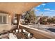 Balcony seating area overlooking the community parking area at 830 Cozette Ct # 102, Las Vegas, NV 89144