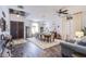 Bright and airy formal dining area with large table, decorative rug, and stylish accents at 10654 Sidlaw Hills Ct, Las Vegas, NV 89141