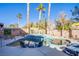 Sparkling pool and spa with a tranquil view, ideal for relaxation and enjoyment at 10654 Sidlaw Hills Ct, Las Vegas, NV 89141