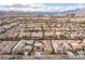 This is an aerial view of a suburban neighborhood highlighting single Gathering homes at 1901 Shady Elm St, Las Vegas, NV 89135