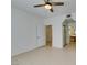 Bright bedroom with ceiling fan and window coverings at 2110 Los Feliz St # 1046, Las Vegas, NV 89156