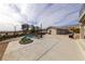 Backyard view showcasing the outdoor patio, pool and spacious garage area at 2327 River City Dr, Laughlin, NV 89029
