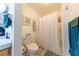 Cozy bathroom featuring a shower with tub, new paint and modern fixtures at 2327 River City Dr, Laughlin, NV 89029