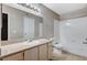 Bright bathroom with a bathtub, shower combination, and ample counter space at 555 E Silverado Ranch Blvd # 2086, Las Vegas, NV 89183