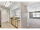 Modern kitchen with stainless steel appliances and views into the living area at 555 E Silverado Ranch Blvd # 2086, Las Vegas, NV 89183