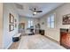 Home office with hardwood floors and built-in desk at 61 Contrada Fiore Dr, Henderson, NV 89011