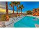 Inviting pool and spa with waterfall feature at 61 Contrada Fiore Dr, Henderson, NV 89011