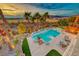 Luxury pool and spa with mountain views at 61 Contrada Fiore Dr, Henderson, NV 89011