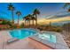 Resort style pool and spa with sunset views at 61 Contrada Fiore Dr, Henderson, NV 89011