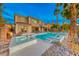 Stunning pool and spa with fire pit at 61 Contrada Fiore Dr, Henderson, NV 89011
