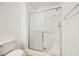 Clean bathroom with shower and toilet at 7332 Marble Lake St # 103, Las Vegas, NV 89149