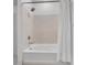 Bathroom with shower/tub combo and white fixtures at 8541 S Pioneer Way, Las Vegas, NV 89113