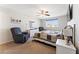 Main bedroom with large bed, ceiling fan, and plenty of space at 1605 Aspen Meadows Dr, Henderson, NV 89014