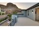 Spacious deck with mountain views and metal railings at 1945 Canyon Highlands Dr, Henderson, NV 89052