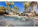 Private backyard tennis court with ample space at 2179 Bridlewood Dr, Las Vegas, NV 89119