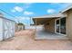 Backyard with patio, shed, and ample space at 4554 S Nellis Blvd, Las Vegas, NV 89121
