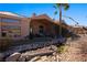 Private backyard with putting green and water feature at 479 Via Ventana Dr, Mesquite, NV 89027
