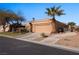 Single-story home with attached garage and desert landscaping at 479 Via Ventana Dr, Mesquite, NV 89027