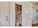 Well-organized pantry with ample shelving for storage at 5105 Kingsbridge Dr, Las Vegas, NV 89130