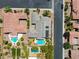 Picturesque aerial view featuring pools and beautiful landscaping at 6425 Orto Botanico Ct, Las Vegas, NV 89131