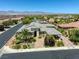 Attractive aerial view of this residence with its inviting landscape and serene neighborhood at 6425 Orto Botanico Ct, Las Vegas, NV 89131