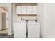 Laundry room with overhead storage, a washer, and a dryer at 6914 Emerald Springs Ln, Las Vegas, NV 89113