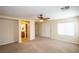 Large main bedroom boasts a ceiling fan and an ensuite bathroom at 8063 Sundance Valley Dr, Las Vegas, NV 89178