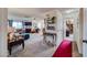 Spacious living room with comfortable seating and fireplace at 2173 Aspen Mirror Way # 101, Laughlin, NV 89029
