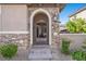 Wrought iron gate and stone entryway at 2920 Josephine Dr, Henderson, NV 89044