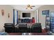 Home theater room with large TV and comfy seating at 2920 Josephine Dr, Henderson, NV 89044