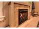 Outdoor fireplace with marble surround and seating area at 2920 Josephine Dr, Henderson, NV 89044