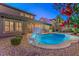 Stunning pool at twilight, showcasing the home's backyard oasis at 2920 Josephine Dr, Henderson, NV 89044