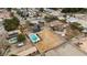 Aerial view of house with pool and large yard at 3701 Malner Ln, Las Vegas, NV 89130