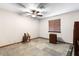 Bedroom with ceiling fan and tile floor at 3701 Malner Ln, Las Vegas, NV 89130