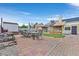 Backyard with patio furniture and pergola at 5915 Ablette Ave, Las Vegas, NV 89122