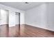 This bedroom features laminate floors and a closet for convenient storage at 6250 W Flamingo Rd # 98, Las Vegas, NV 89103