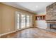 Dining area features fireplace and access to backyard at 7969 Gorgas Ct, Las Vegas, NV 89129