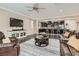 Bright living room with modern furnishings, hardwood floors, and an open layout at 1189 Hillside Peak St, Henderson, NV 89002